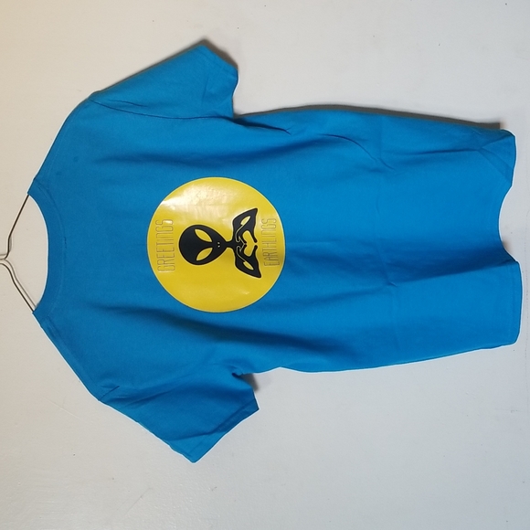 SBC Greetings Earthling Short Sleeve Blue Tee - Picture 6 of 6